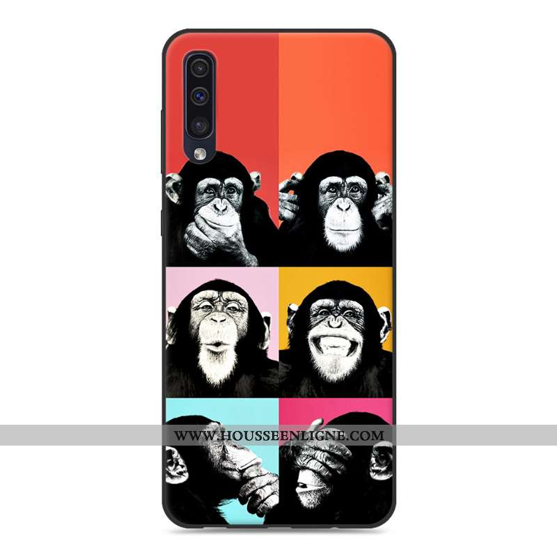 Coque Samsung Galaxy A30s Créatif Dessin Animé Silicone Amoureux Téléphone Portable Étoile Rose