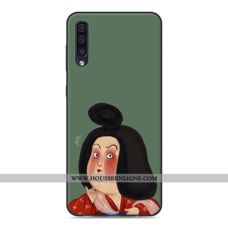 Coque Samsung Galaxy A30s Créatif Dessin Animé Silicone Amoureux Téléphone Portable Étoile Rose