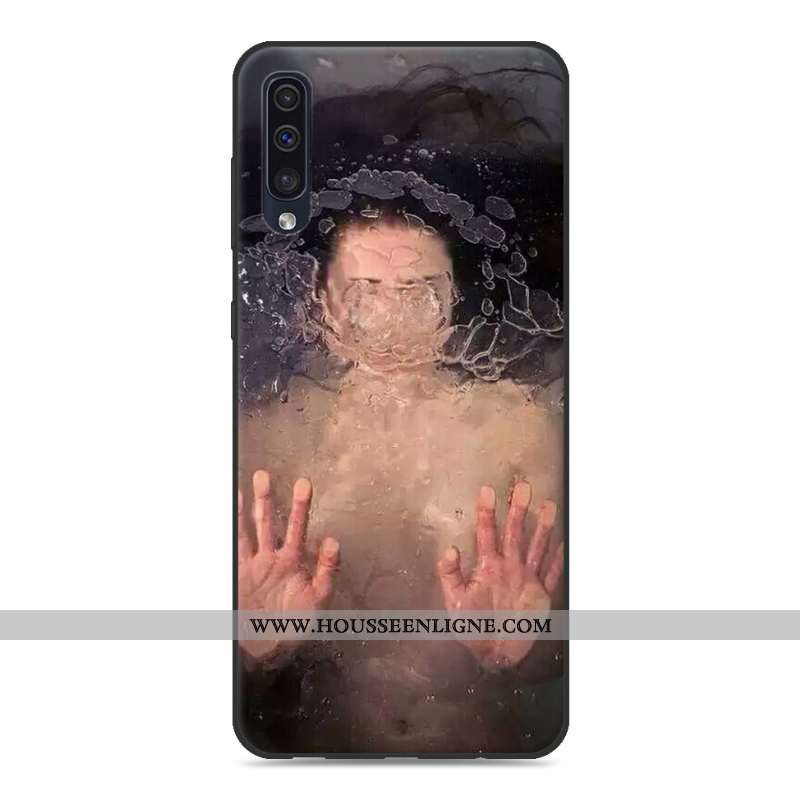 Coque Samsung Galaxy A30s Créatif Dessin Animé Silicone Amoureux Téléphone Portable Étoile Rose