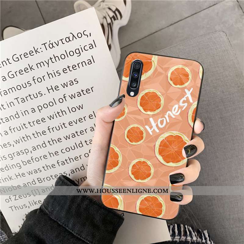 Coque Samsung Galaxy A30s Fluide Doux Losange Cœur Bleu Téléphone Portable Point D'onde