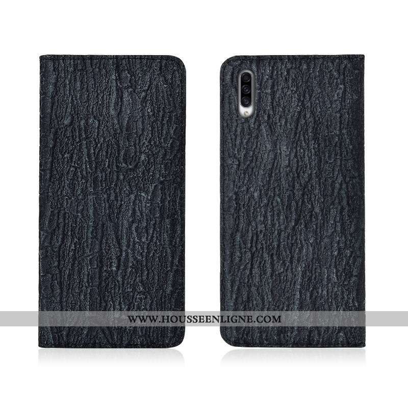 Coque Samsung Galaxy A30s Tendance Cuir Étui Housse Fluide Doux Étoile Rouge