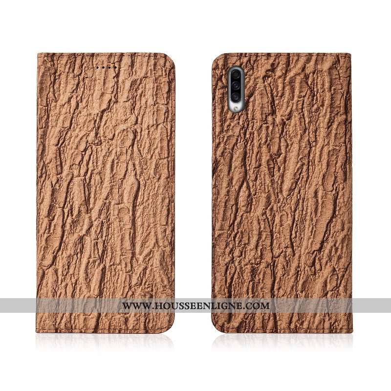 Coque Samsung Galaxy A30s Tendance Cuir Étui Housse Fluide Doux Étoile Rouge