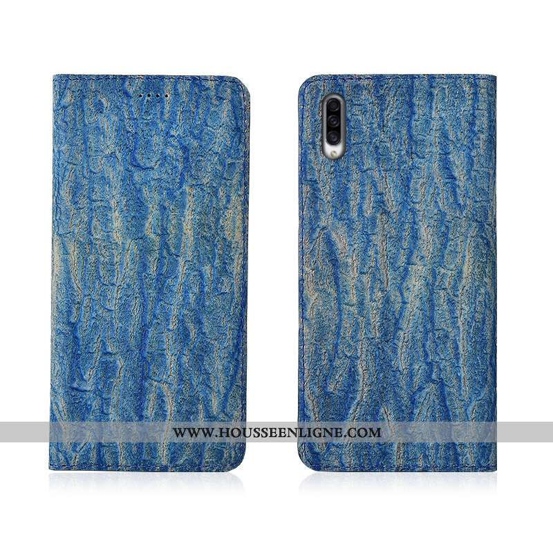 Coque Samsung Galaxy A30s Tendance Cuir Étui Housse Fluide Doux Étoile Rouge