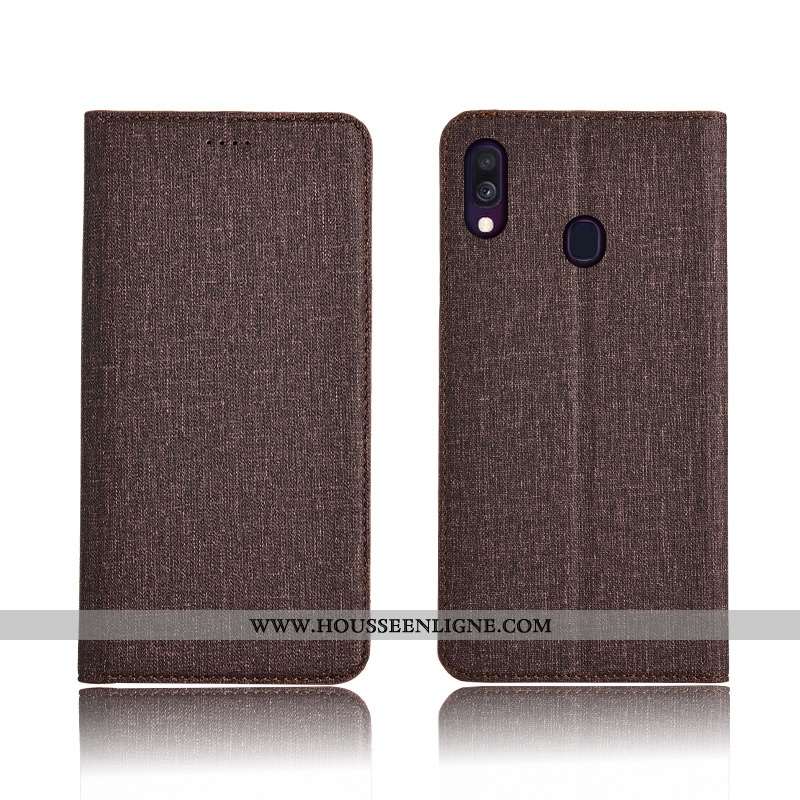 Coque Samsung Galaxy A40 Silicone Protection Cuir Rose Téléphone Portable Clamshell Nouveau