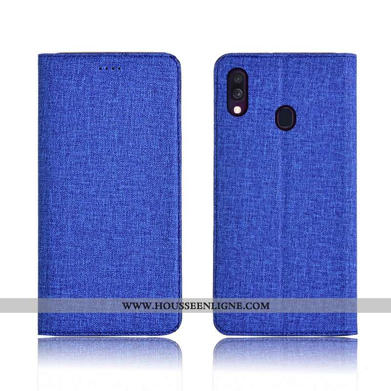 Coque Samsung Galaxy A40 Silicone Protection Cuir Rose Téléphone Portable Clamshell Nouveau