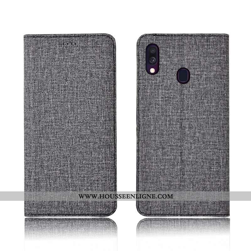 Coque Samsung Galaxy A40 Silicone Protection Cuir Rose Téléphone Portable Clamshell Nouveau
