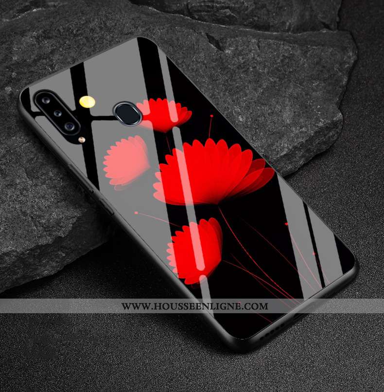 Coque Samsung Galaxy A40s Fluide Doux Silicone Téléphone Portable Incassable Verre Personnalisé Blan