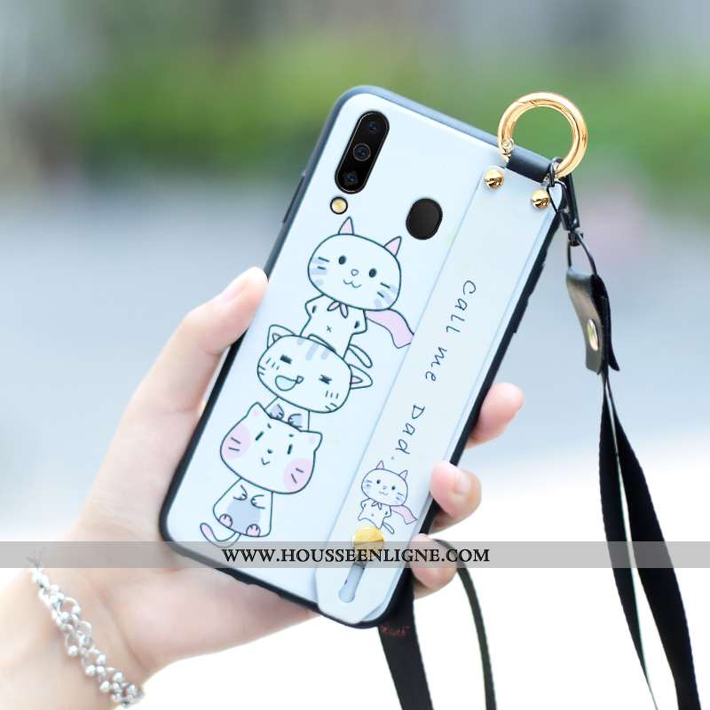 Coque Samsung Galaxy A40s Fluide Doux Silicone Étui Dessin Animé Protection Téléphone Portable Noir