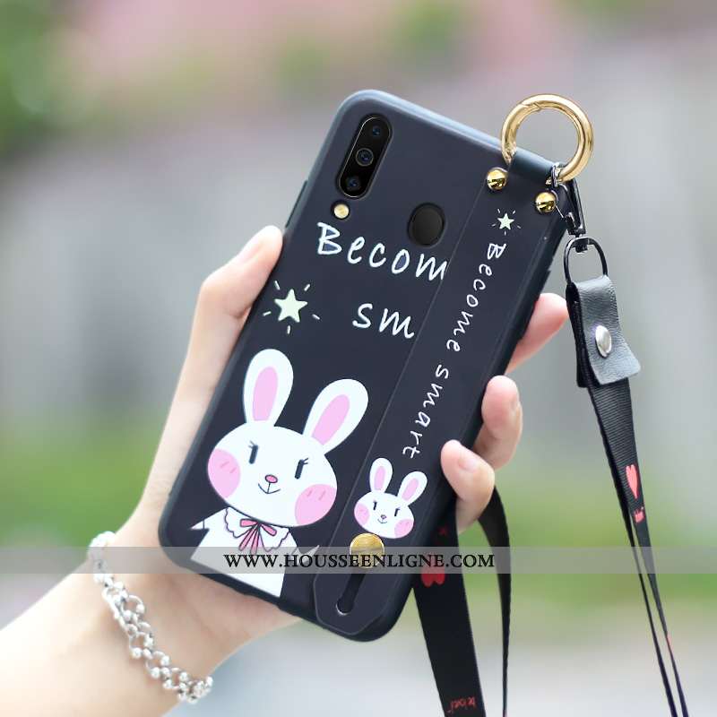 Coque Samsung Galaxy A40s Fluide Doux Silicone Étui Dessin Animé Protection Téléphone Portable Noir