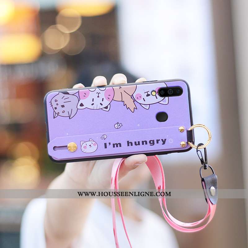 Coque Samsung Galaxy A40s Fluide Doux Silicone Étui Dessin Animé Protection Téléphone Portable Noir