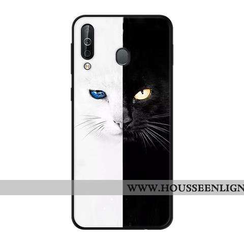 Coque Samsung Galaxy A40s Protection Délavé En Daim Fluide Doux Vert Noir Étui Verte
