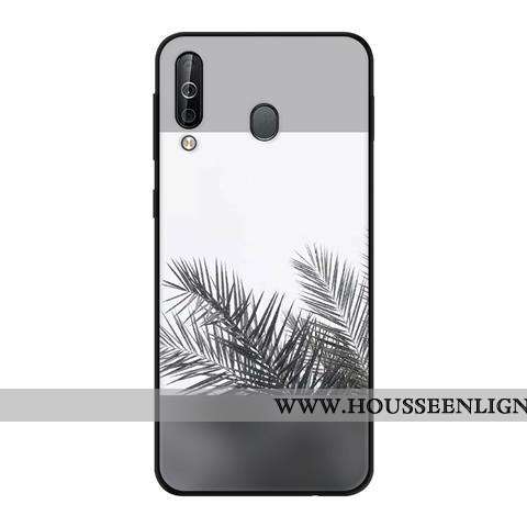 Coque Samsung Galaxy A40s Protection Délavé En Daim Fluide Doux Vert Noir Étui Verte