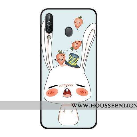 Coque Samsung Galaxy A40s Protection Délavé En Daim Fluide Doux Vert Noir Étui Verte