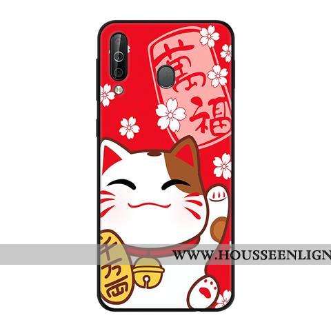 Coque Samsung Galaxy A40s Protection Délavé En Daim Fluide Doux Vert Noir Étui Verte