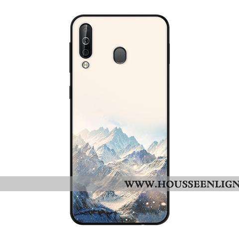 Coque Samsung Galaxy A40s Protection Délavé En Daim Fluide Doux Vert Noir Étui Verte