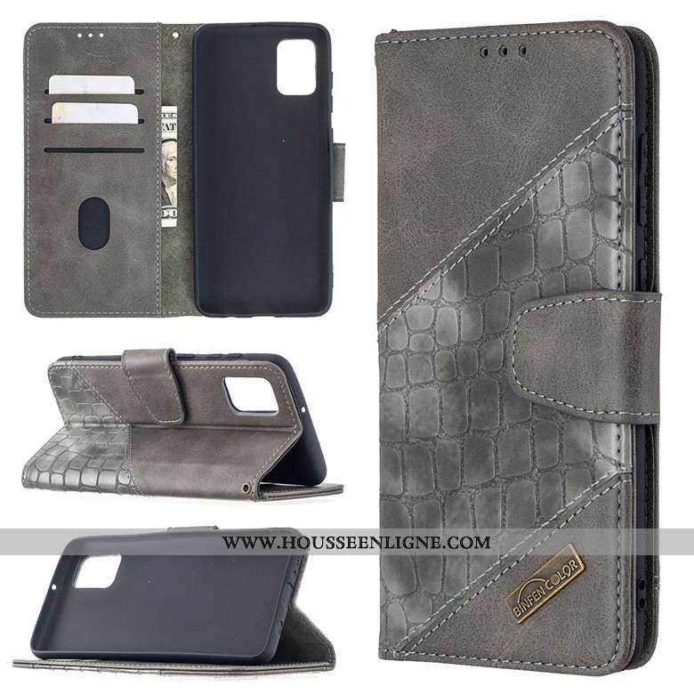 Coque Samsung Galaxy A41 Cuir Protection Étoile Téléphone Portable Étui Clamshell Marron