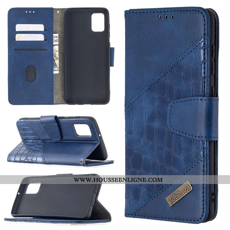 Coque Samsung Galaxy A41 Cuir Protection Étoile Téléphone Portable Étui Clamshell Marron