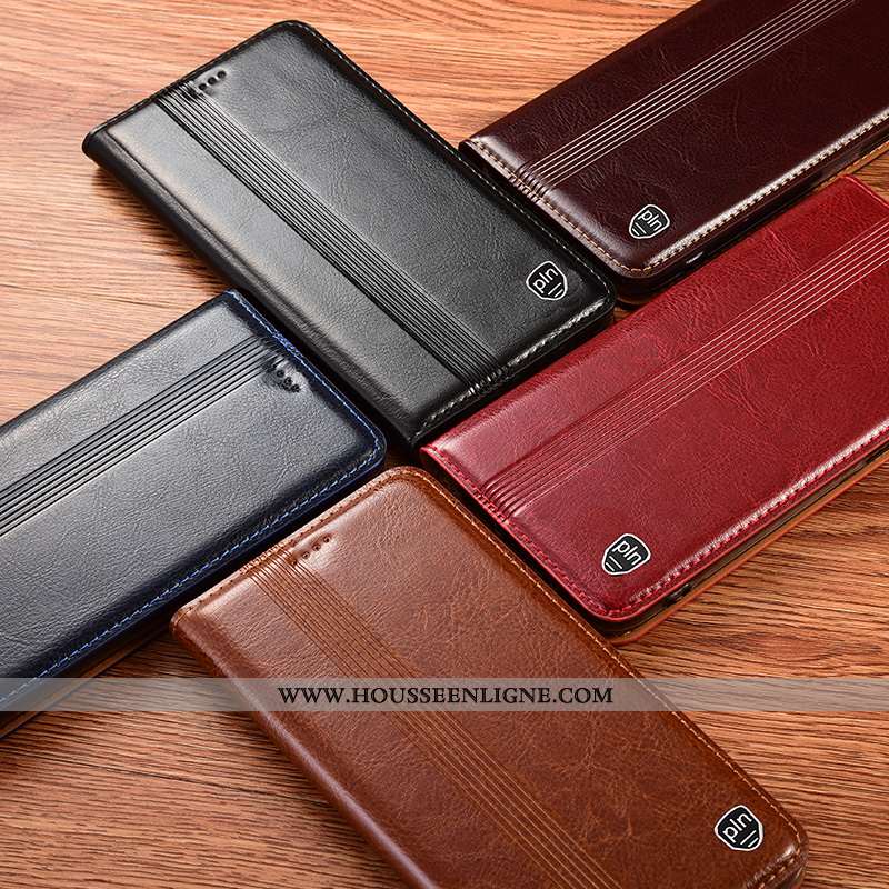 Coque Samsung Galaxy A41 Cuir Véritable Protection Étoile Téléphone Portable Housse Tout Compris Noi