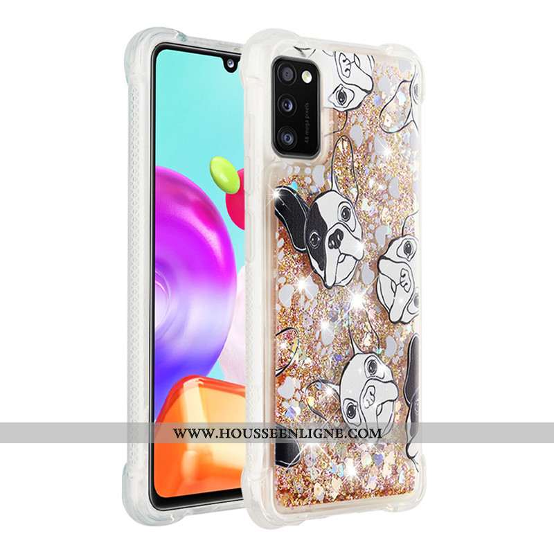 Coque Samsung Galaxy A41 Dessin Animé Incassable Ballon Étoile Or Téléphone Portable Quicksand Doré
