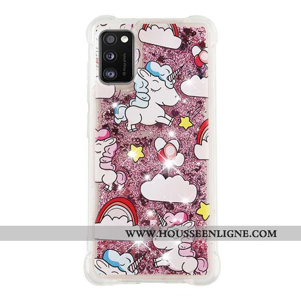 Coque Samsung Galaxy A41 Dessin Animé Incassable Ballon Étoile Or Téléphone Portable Quicksand Doré