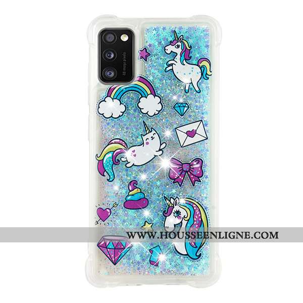 Coque Samsung Galaxy A41 Dessin Animé Incassable Ballon Étoile Or Téléphone Portable Quicksand Doré