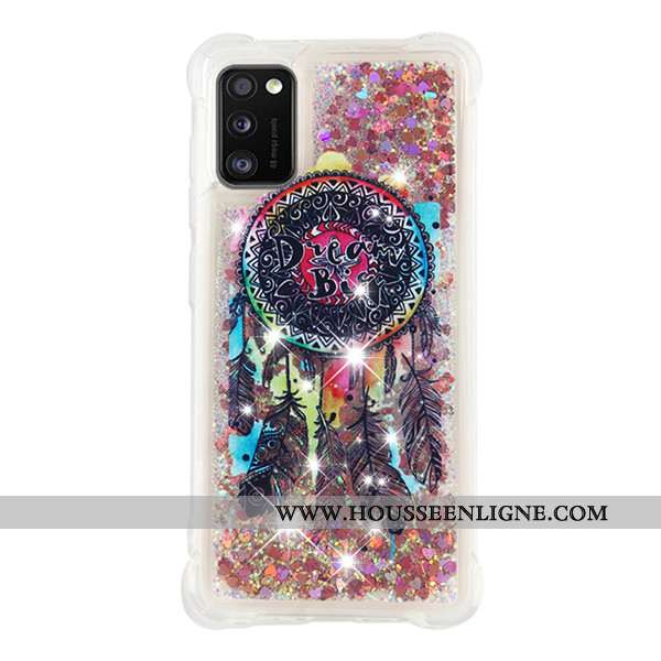 Coque Samsung Galaxy A41 Dessin Animé Incassable Ballon Étoile Or Téléphone Portable Quicksand Doré