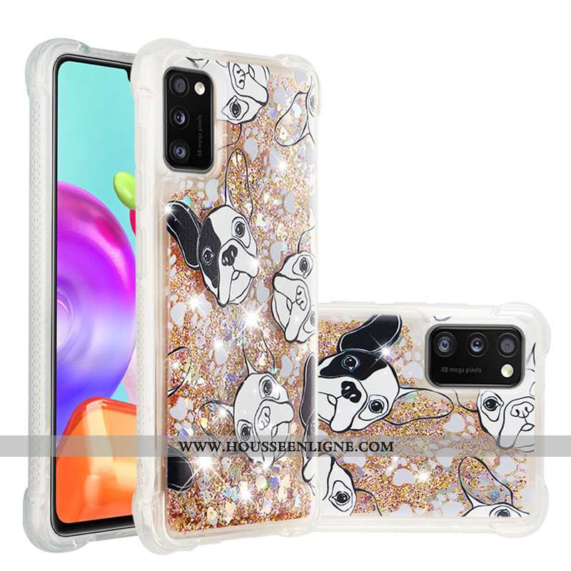 Coque Samsung Galaxy A41 Dessin Animé Incassable Ballon Étoile Or Téléphone Portable Quicksand Doré