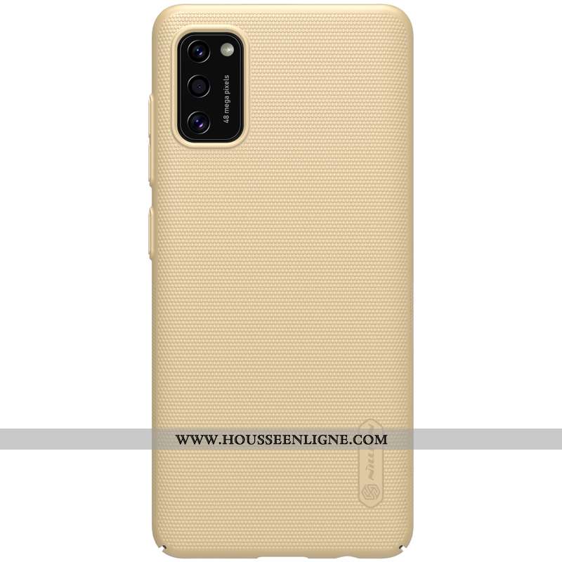 Coque Samsung Galaxy A41 Délavé En Daim Légère Bleu Incassable Or Protection Légères