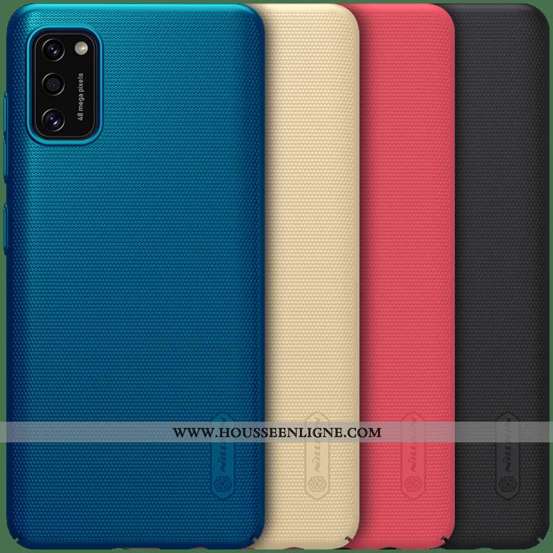 Coque Samsung Galaxy A41 Délavé En Daim Légère Bleu Incassable Or Protection Légères