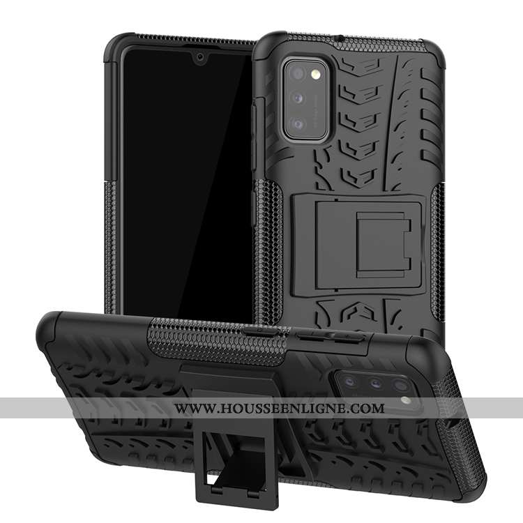 Coque Samsung Galaxy A41 Modèle Fleurie Délavé En Daim Antidérapant Étoile Europe Support Verte