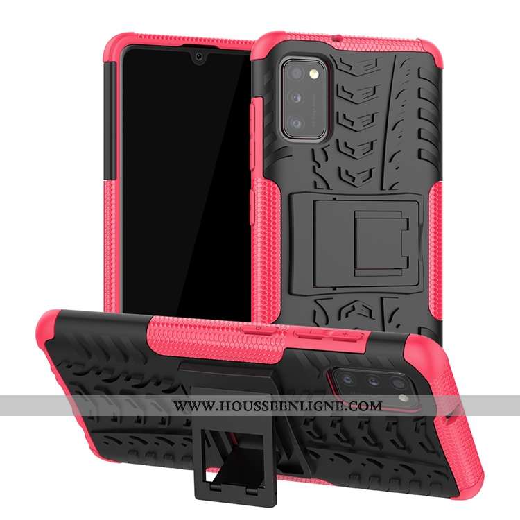 Coque Samsung Galaxy A41 Modèle Fleurie Délavé En Daim Antidérapant Étoile Europe Support Verte