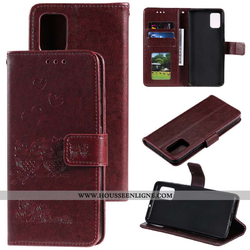 Coque Samsung Galaxy A41 Protection Cuir Or Téléphone Portable Étui Incassable Tout Compris Doré