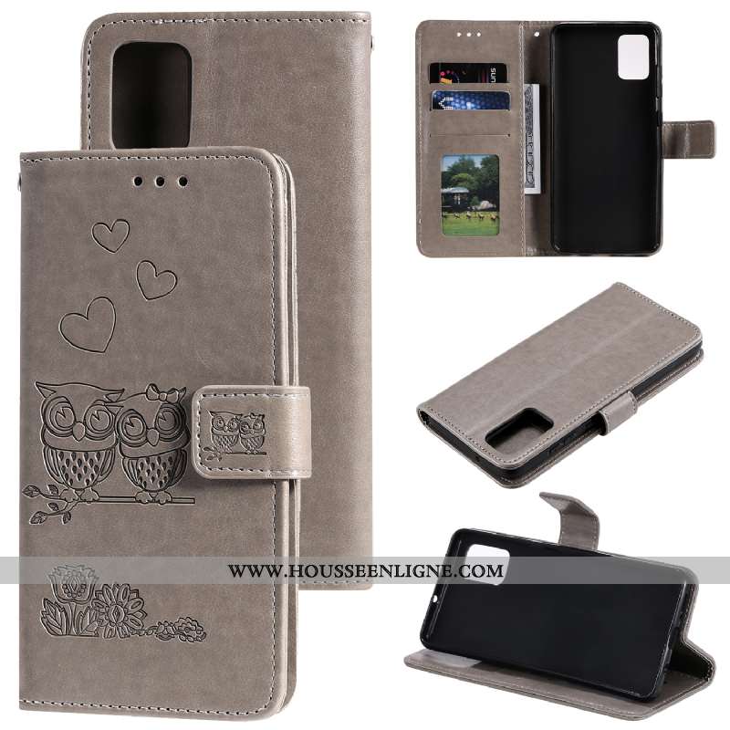 Coque Samsung Galaxy A41 Protection Cuir Or Téléphone Portable Étui Incassable Tout Compris Doré