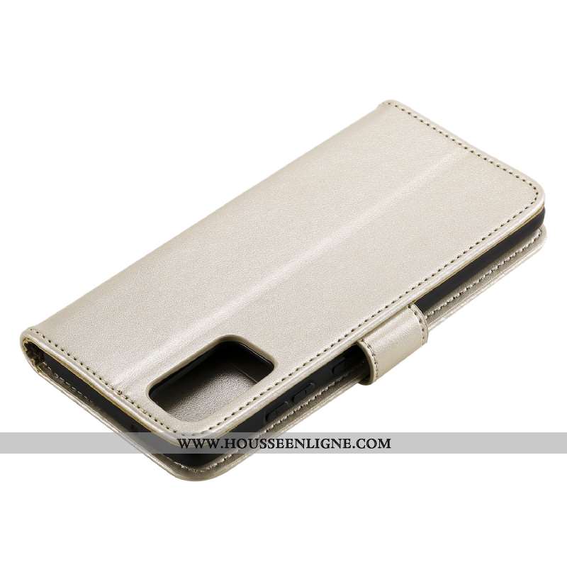 Coque Samsung Galaxy A41 Protection Cuir Or Téléphone Portable Étui Incassable Tout Compris Doré