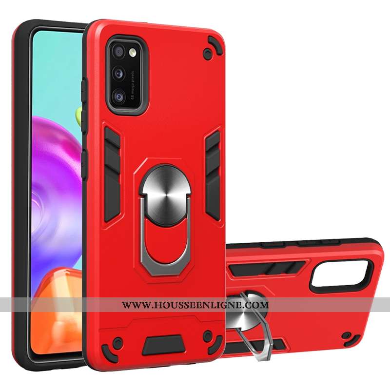 Coque Samsung Galaxy A41 Protection À Bord Rouge Support Épaissir Étui