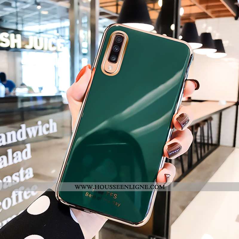 Coque Samsung Galaxy A50 Créatif Ultra Incassable Vert Placage Tout Compris Verte