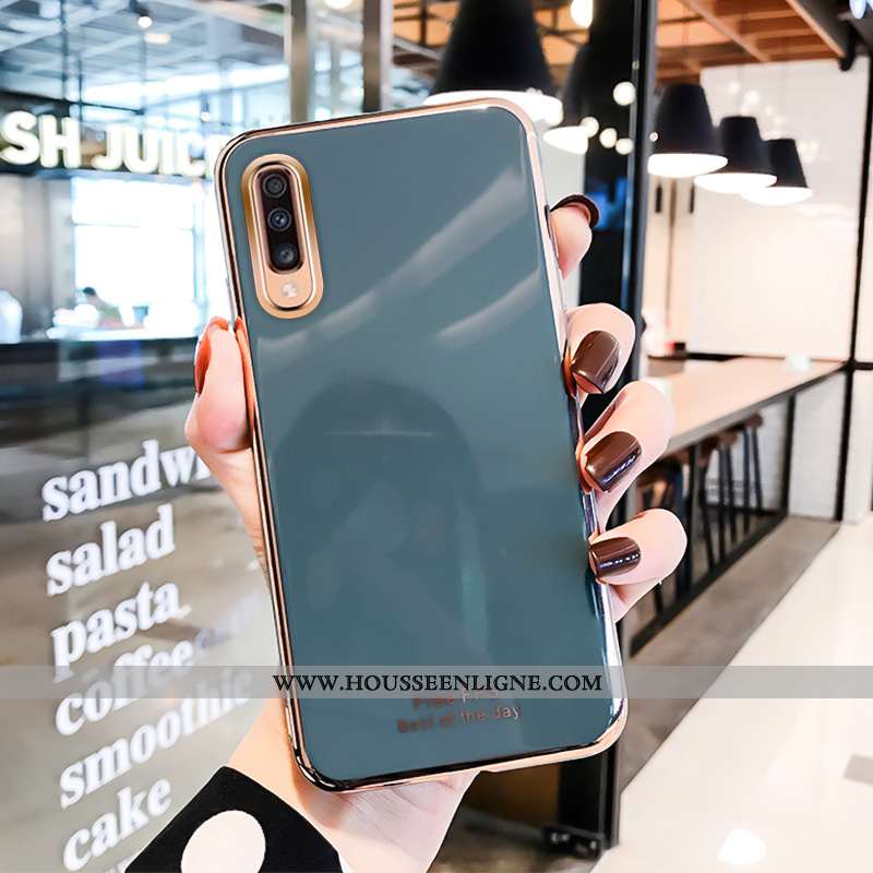 Coque Samsung Galaxy A50 Créatif Ultra Incassable Vert Placage Tout Compris Verte