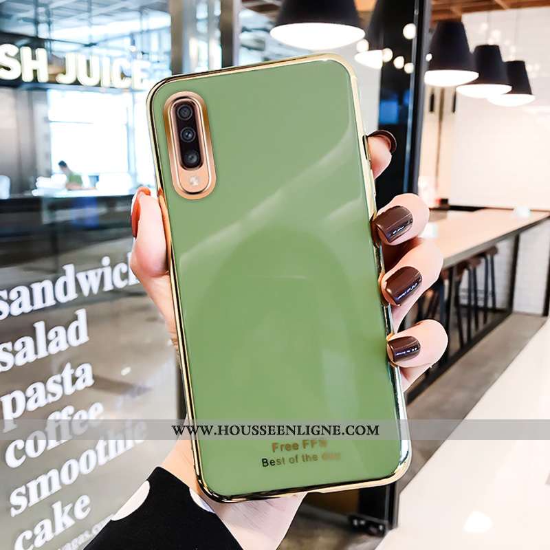 Coque Samsung Galaxy A50 Créatif Ultra Incassable Vert Placage Tout Compris Verte