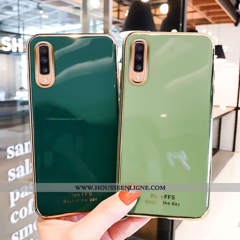 Coque Samsung Galaxy A50 Créatif Ultra Incassable Vert Placage Tout Compris Verte
