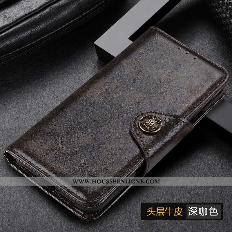 Coque Samsung Galaxy A50 Cuir Véritable Étui Incassable Étoile Téléphone Portable Tout Compris Bleu 