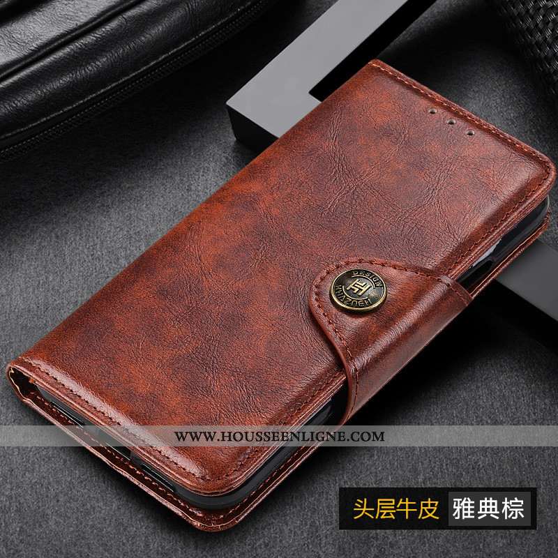 Coque Samsung Galaxy A50 Cuir Véritable Étui Incassable Étoile Téléphone Portable Tout Compris Bleu 