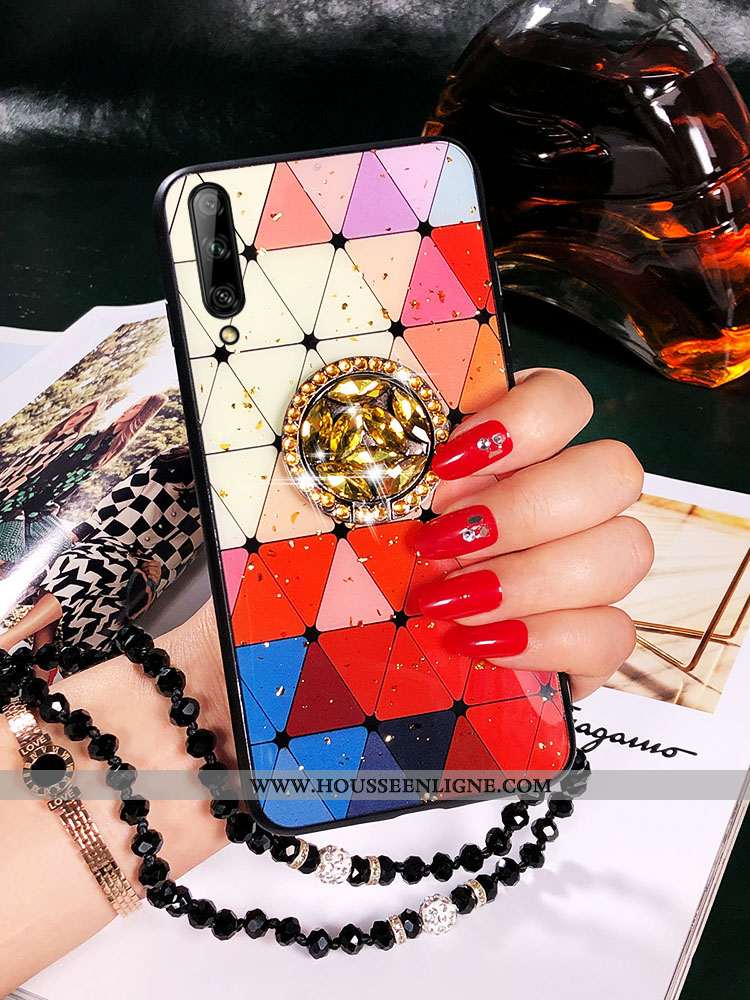 Coque Samsung Galaxy A50 Fluide Doux Silicone Téléphone Portable Europe Rouge Tendance Étoile