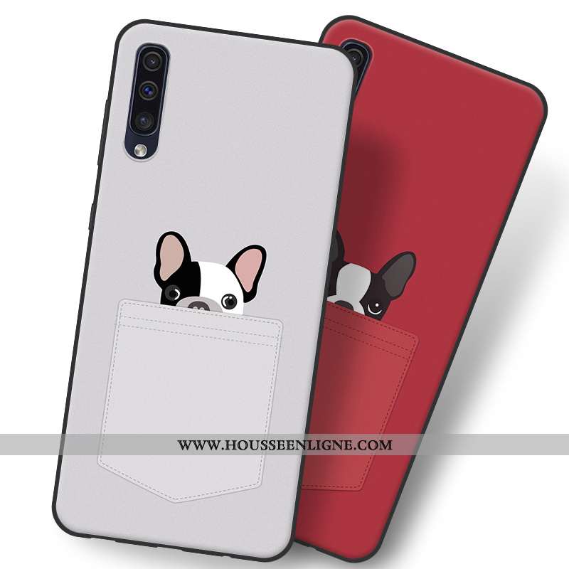 Coque Samsung Galaxy A50 Fluide Doux Silicone Étoile Créatif Protection Incassable Personnalité Gris