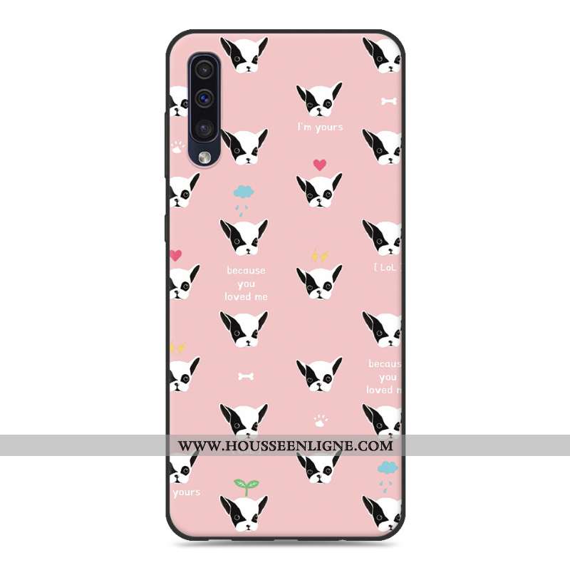Coque Samsung Galaxy A50 Fluide Doux Silicone Étoile Créatif Protection Incassable Personnalité Gris