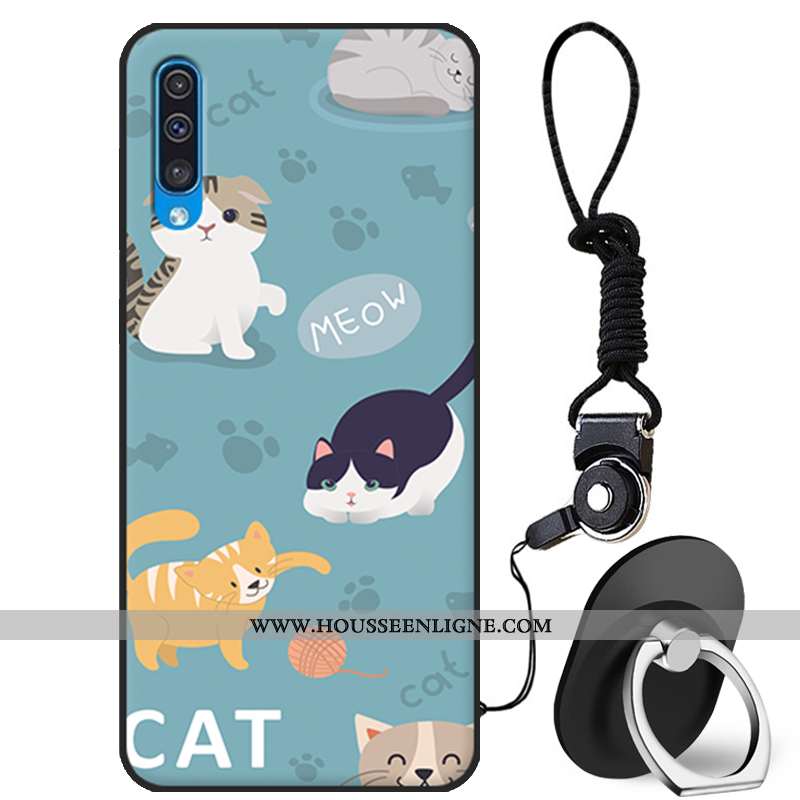 Coque Samsung Galaxy A50 Protection Dessin Animé Blanc Fluide Doux Silicone Incassable Blanche
