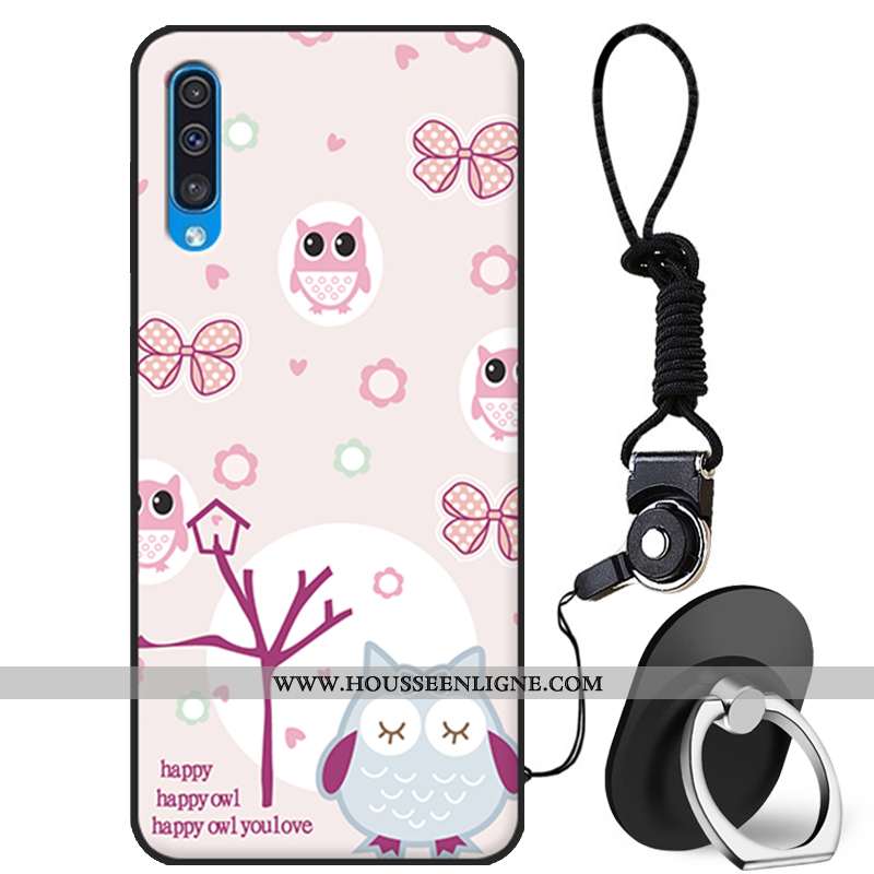 Coque Samsung Galaxy A50 Protection Dessin Animé Blanc Fluide Doux Silicone Incassable Blanche