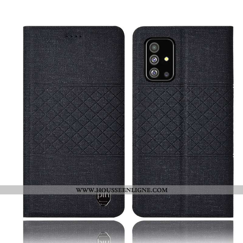 Coque Samsung Galaxy A51 Cuir Protection Housse Étui Téléphone Portable Étoile Rose