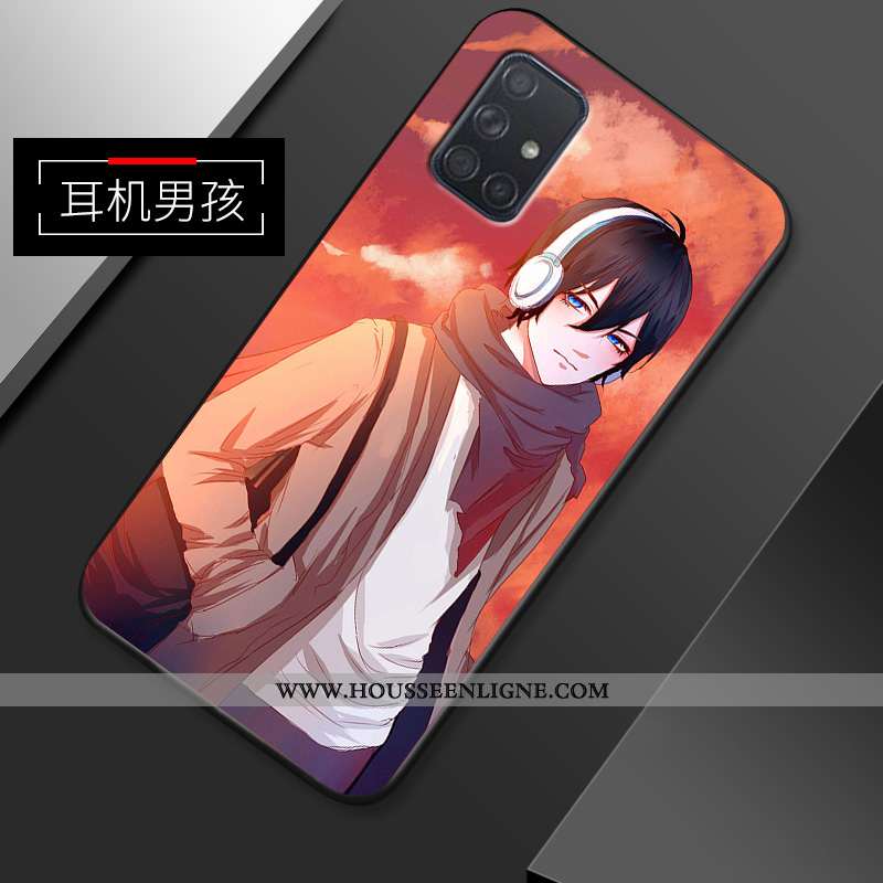 Coque Samsung Galaxy A51 Personnalité Créatif Net Rouge Tendance Étui Simple Bleu