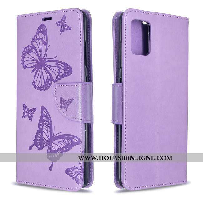 Coque Samsung Galaxy A51 Silicone Protection Amoureux Étui Violet Tout Compris