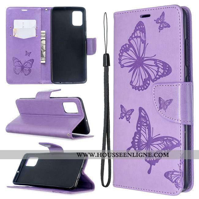 Coque Samsung Galaxy A51 Silicone Protection Amoureux Étui Violet Tout Compris
